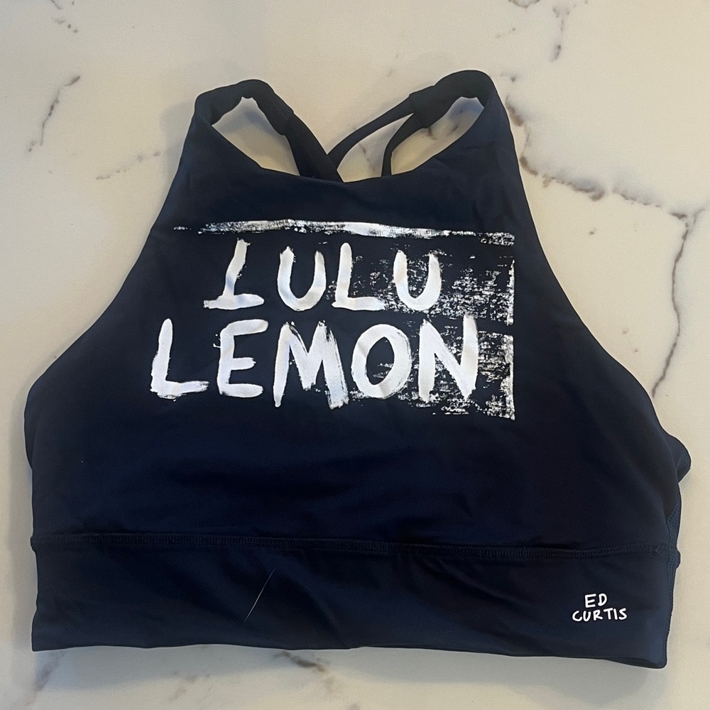 Lululemon Black high next energy bra sz 8